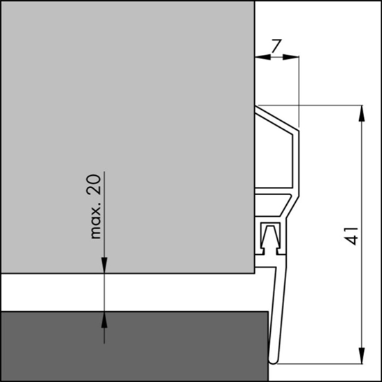 TOCHTPROFIEL/DORPELPROFIEL PDS-WT 100 (BASIC)  3340281