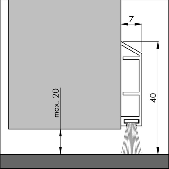 TOCHTPROFIEL/DORPELPROFIEL PDS-B WT 100 (DECO)  3340284