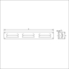SCHOEPENROOSTER, ALUMINIUM, OPBOUWMAAT 370X40MM, MILL-FINISH BULK B1-3704A 3340303