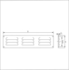 SCHOEPENROOSTER, ALUMINIUM, OPBOUWMAAT 495X65MM, MILL-FINISH BULK B1-5006A 3340304