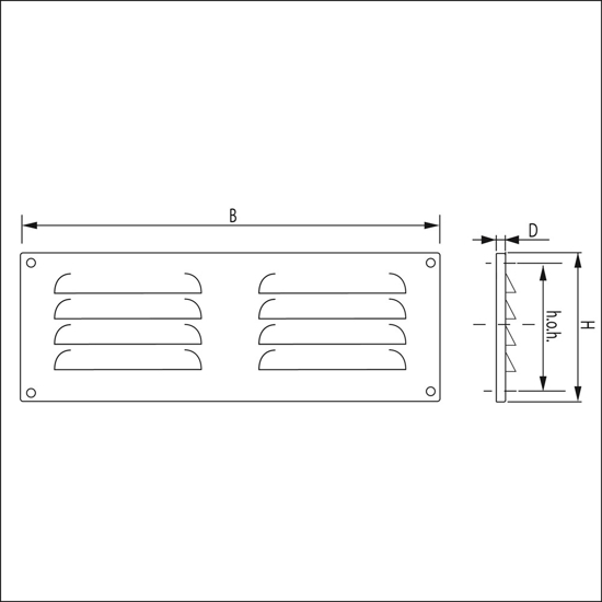 SCHOEPENROOSTER, ALUMINIUM MILL-FINISH 1-3009A 3340305