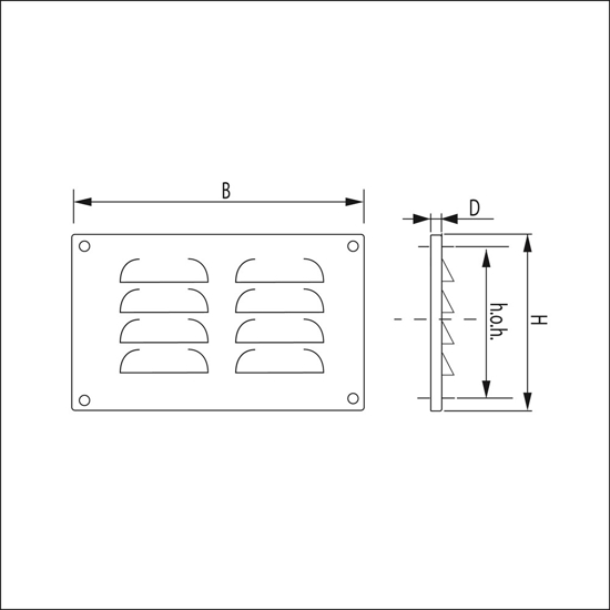 SCHOEPENROOSTER, ALUMINIUM MILL-FINISH 1-1309A 3340312