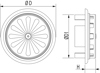 VENTILATIEROOSTER VERSTELBAAR Ø 100/150 MM, WIT 20200730 3340328