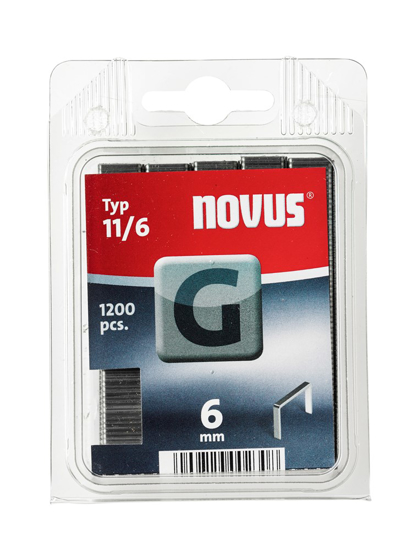 NOVUS, VLAKDRAAD NIETEN, G 11 6 MM, 1200 ST.  3341445