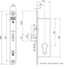 618-25 BULK PER 5 SCHUIFDEURSLOT, DM25MM, VOORPLAAT ALUMINIUM GEELOXEE  3342083