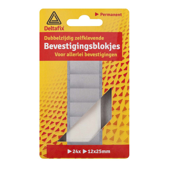 BEVESTIGINGSTAPE DUBBELZIJDIG ZELFKLEVEND BLOKJES WIT 25 MM X 12 MM X 255 3342457