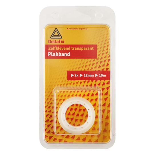 PLAKBAND ZELFKLEVEND TRANSPARANT TRANSPARANT 10 M X 12 MM 2ST 735 3342481