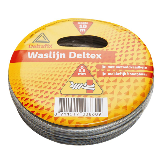 WASLIJN KNOOPBAAR TRANSPARANT 10 M X 3.5MM 3860 3342497