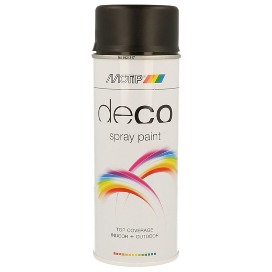 MOTIP COLOURSPRAY MAT RAL9005 DIEP ZWART 400ML 01601 3342584