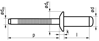MFX RIVET STAINLESS STEEL. DH 4.8X10 R105148101 3342842