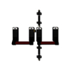 PO 285 DB RZ / PANIEKOPENER 1 EN 2-PUNTSSLUITING ROOD-ZWART  3343190