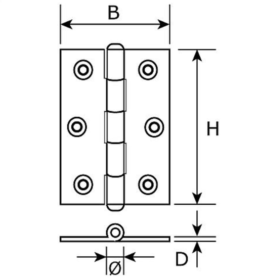 H166-20991105 / KLEPSCHARNIER 20X100 VERZINKT  3343300