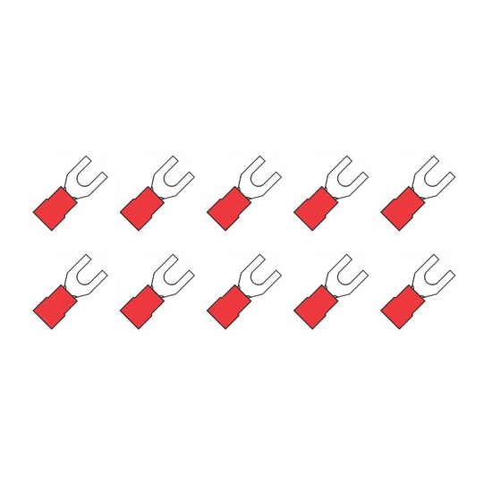 10 ST.KABELSCHOEN VORK 4MM ROOD  3343328