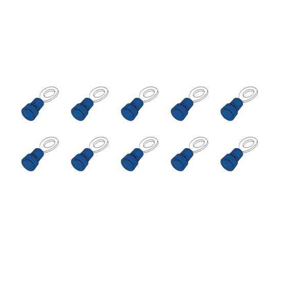 10 ST.KABELSCHOEN OOG 4MM BLAUW  3343333