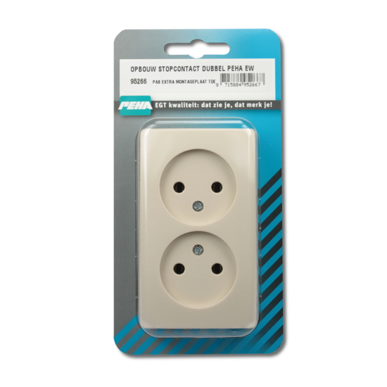 OPBOUW STOPCONTACT DUBBEL PEHA EW  3343429