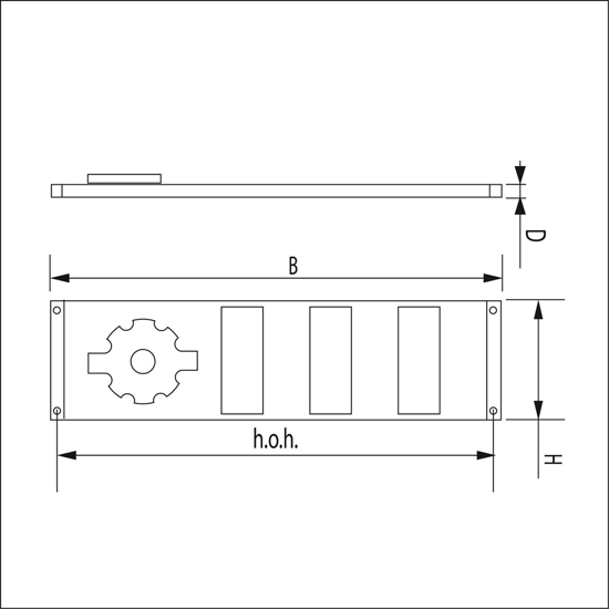 SCHUIFROOSTER, ALUMINIUM 90 MM. HOOG WIT, RAL 9010 3-3009W 3343522