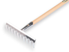 TUINHARK VERZINKT 10 GEBOGEN TANDEN, MET STEEL 150 X 2,8 CM.  3343805