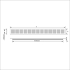 VENTILATIESTRIP, ALUMINIUM, EXTRUSIE, 60MM, AFMETING 500X60MM, WIT BUL BG61-5006W 3343828
