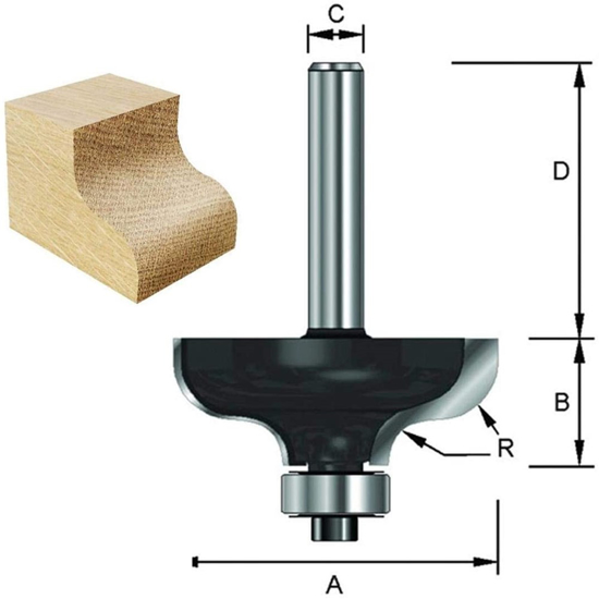 S-PROFIELFREES HM R4.8 MET LAGER KOLF 8MM  3344072