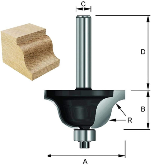 LIJSTFREES HM R4 MET LAGER KOLF 8MM  3344073