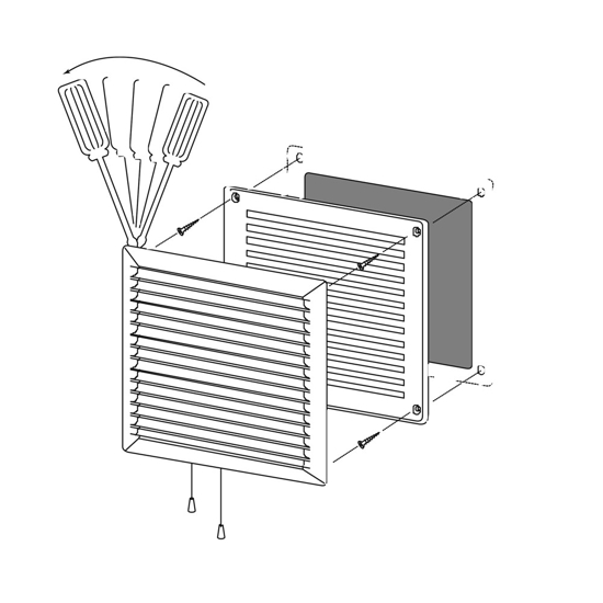 SCHUIFROOSTER LUXE UITVOERING 250X200 MM, AFSLUITBAAR 20210152 3344086
