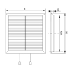 SCHUIFROOSTER LUXE UITVOERING 250X200 MM, AFSLUITBAAR 20210152 3344086