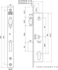 9685/07-45 ROLSCHOOTDEURSLOT, DM45MM, VOORPLAAT RVS 24X245MM RECHTHOEK  3344219