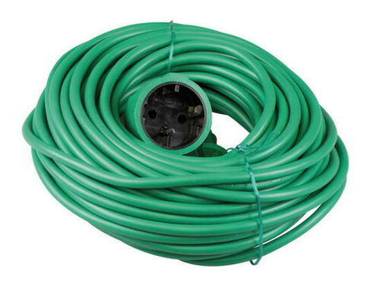 VERLENGSNOER 20 METER 2X1.0MM H05VV-F GROEN 40083 3344265