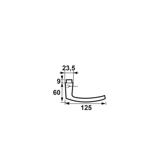 GATDEEL DEURKRUK BLOK/F1 GESLEPEN/EAN 61648011E 3344373