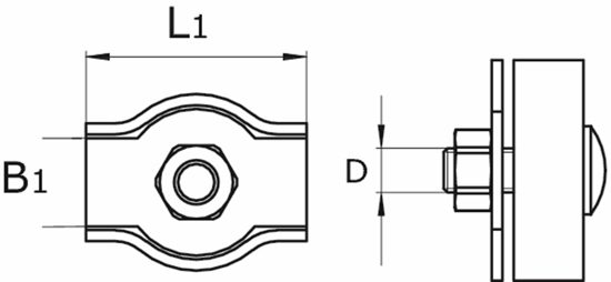 921-04I / STAALDR.KLEM SIMPLEX 04MM RVS AISI 316  3344870