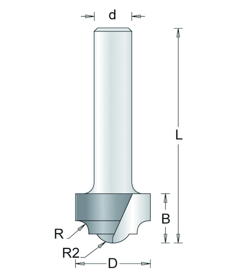 615-8 HM AMAXX PROFIELFREES , D= 12,7, R1= 4 615-8 3345227