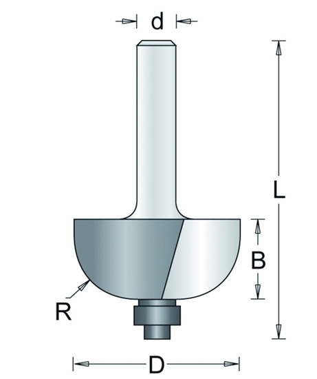 622-6 HM AMAXX HOLPROFIELFREES , D= 28,6, R= 9,5 622-6 3345238