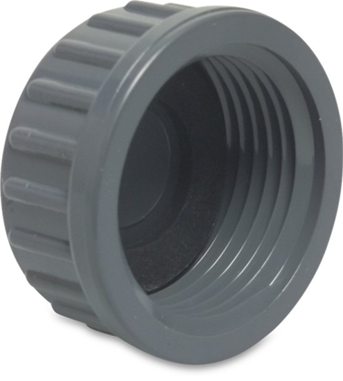 PROFEC EINDKAP PVC-U 1 1/4" BINNENDRAAD 10BAR GRIJS TYPE VLAK  3345381