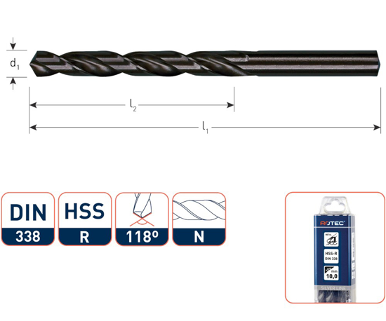  HSS-R SPIRAALBOOR DIN 33 8N GEWALST 3,0 MM 100.0300 3346072