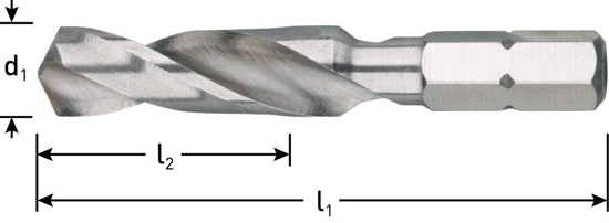 HSS-G BOOR-BIT, 1/4''-C6.3, ø6,8 140.0680 3346169