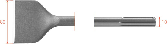 SDS-MAX SPADEBEITEL, 80X300 215.1017 3346269