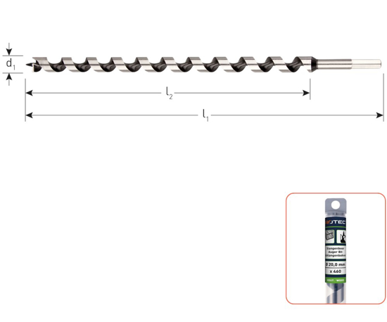 SLANGENBOOR SILVER-LINE, ø18X385X460 240.1801 3346376