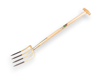 SPITVORK OFFNER ZWAAR 4 TANDEN 27 CM, BRONS, MET STEEL 85 CM.  3346984