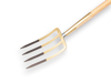 SPITVORK OFFNER ZWAAR 4 TANDEN 27 CM, BRONS, MET STEEL 85 CM.  3346984