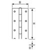 PI 320750PB K / PIANOSCHARNIER 0,7X32X0780MM STAAL VERMESS.  3348100