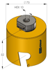 PROFIT MULTI PURPOSE GATZAAG Ø 73 MM , MET GEINTEGREERDE ADAPTER, MET 09081073 3348743