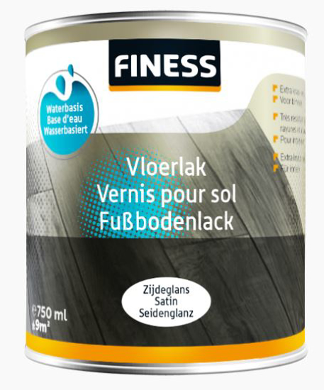 FINESS VLOERLAK ZIJDEGLANS ACRYL BI 750ML WHITE WASH 35327826 3349234