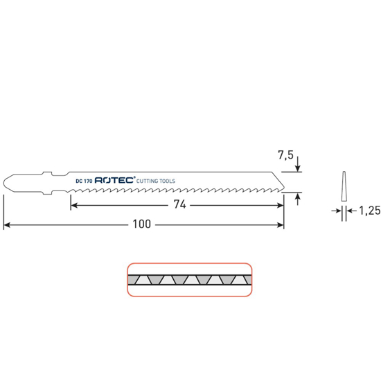 DECOUPEERZAAGBLAD DC170 / T101BF (VPE 5) 520.0170 3349948