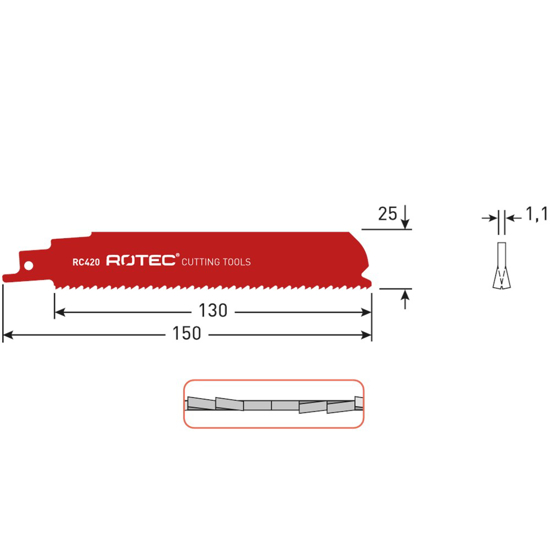 RECIPROZAAGBLAD RC420 / S926CHF (VPE 5) 525.0420 3349979