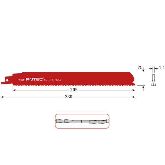 RECIPROZAAGBLAD RC430 / S1126CHF (VPE 5) 525.0430 3349980