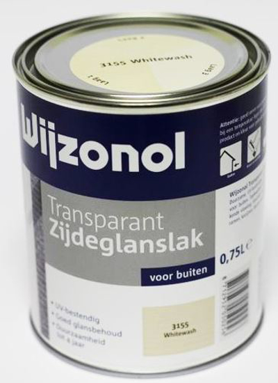 V*WIJZONOL TRANSP ZIJDEGLANS 3155 0,75 WHITEWASH  3350071