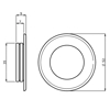 SCHUIFDEURKOM ROND 52 MM NATUREL 4554-01E 3350546