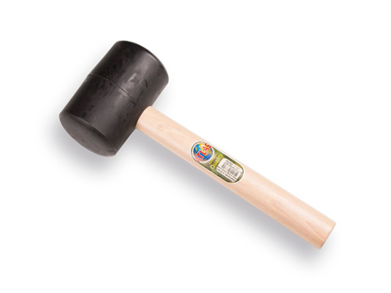 RUBBERHAMER ATLAS NR. 8 HARD Ø 90MM 1,5 KG, 90 SHORE MET HOUTEN STEEL  3350558