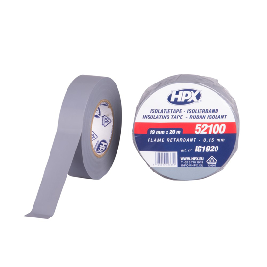 PVC ISOLATIETAPE VDE - GRIJS 19MM X 20M IG1920 3350589