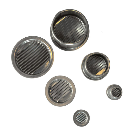 SCHOEPENROOSTER ALU. ROND INBOUW 51 MM (6 STUKS) 2401R051 3350705